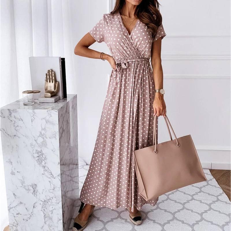 Summer Polka Dot Casual Dresses-5