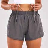 Summer Sports Shorts With Zipper Pockets Breathable Loose-Dark Grey-7