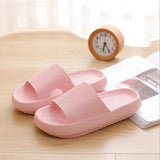 Summer Thick Bottom Cloud Slippers Women 2024 EVA Soft-Pink-3