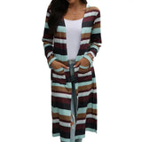 LOVEMI Sweaters 3style / S Lovemi -  Striped Print Long-Sleeved Cardigan Jacket Women