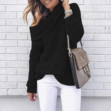 LOVEMI  Sweaters Black / L Lovemi -  Sweater solid color turtleneck sweater