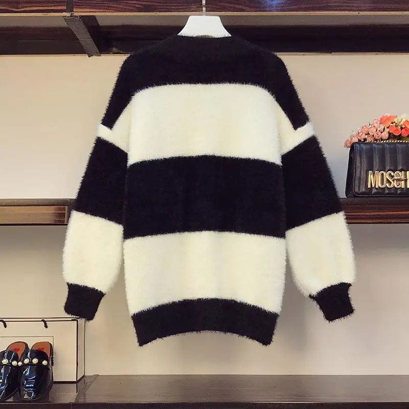 LOVEMI  Sweaters Black / One size Lovemi -  Fashion loose sweater cardigan