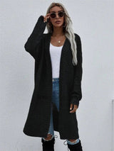 LOVEMI Sweaters Black / S Lovemi -  Long Cardigan Solid Color Women's Knitted Sweater
