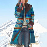 LOVEMI Sweaters Blue / 4XL Lovemi -  Mid-length printed top and long-sleeved woolen coat