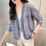 LOVEMI Sweaters Blue / One size Lovemi -  New Women's Korean Style Sweater Jacket Women's Short Jacket
