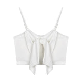 LOVEMI Sweaters Bow sling / One size Lovemi -  Sense Niche Short Style Wrapped Chest And Wear White