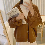 LOVEMI Sweaters Brown / One size Lovemi - Padded Sweater Coat