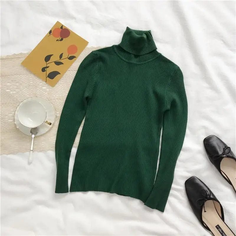 LOVEMI Sweaters Green Lovemi -  Women's turtleneck sweater