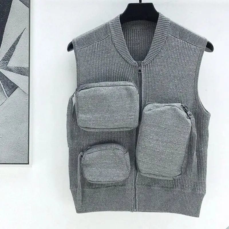 LOVEMI Sweaters Grey / S Lovemi -  Workwear Men's And Women's Vests Trend Sleeveless Casual