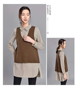 LOVEMI Sweaters Khaki / M Lovemi -  New Fashion Baitao Urban Fashion Leisure Suit Pure-color
