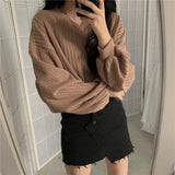 LOVEMI Sweaters Khaki / S Lovemi -  Sweet Top Design Is Niche