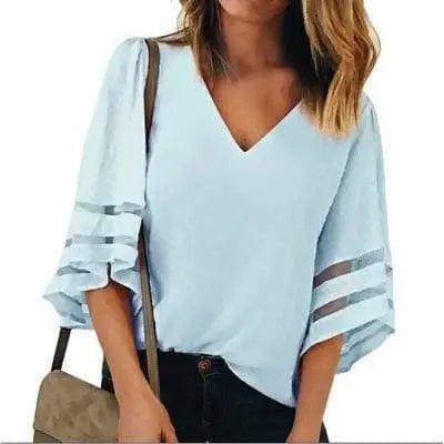 LOVEMI Sweaters Light Blue / S Lovemi -  Spring and summer new large size women's Europe and the