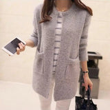 LOVEMI Sweaters Light Gray / XL Lovemi -  Sweater knit cardigan