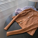 LOVEMI Sweaters Light orange / M Lovemi -  Knitted cardigan coat