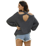 LOVEMI  Sweaters Lovemi -  Halter Halter Sweater Off Shoulder Sweater