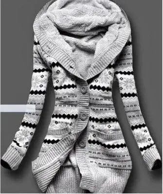 LOVEMI  Sweaters Lovemi -  Hooded knitted cardigan