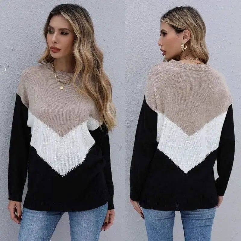 LOVEMI  Sweaters Lovemi -  Round Neck Long-Sleeved Knitted Bottoming Sweater