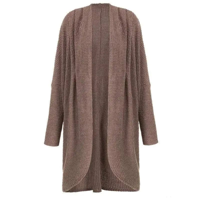 LOVEMI Sweaters Lovemi -  Sweater Solid Color Mid-length Long-sleeved Sweater Coat