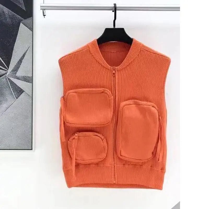 LOVEMI Sweaters Orange / S Lovemi -  Workwear Men's And Women's Vests Trend Sleeveless Casual