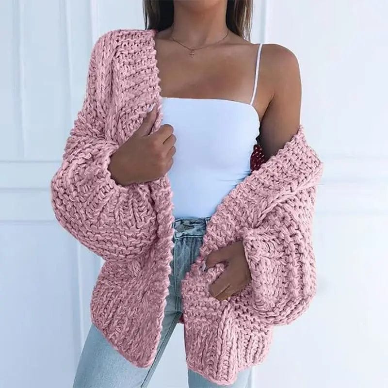 LOVEMI Sweaters Pink / 3XL Lovemi -  Thick sweater cardigan