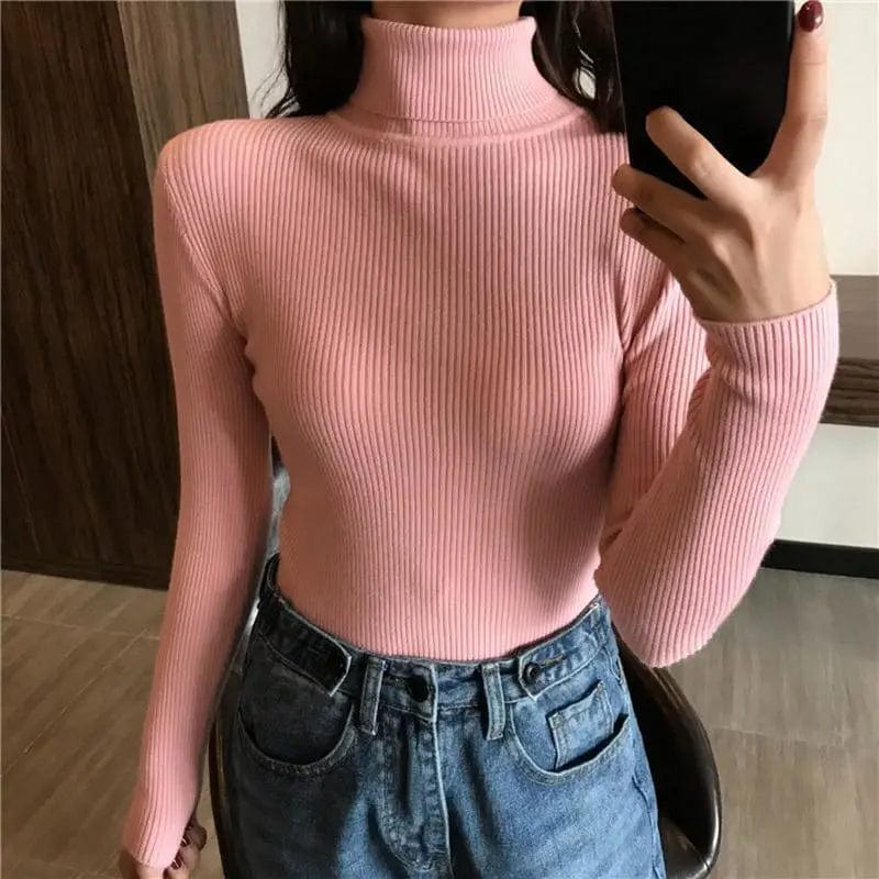 LOVEMI Sweaters Pink Lovemi -  Women's turtleneck sweater