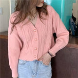 LOVEMI Sweaters Pink / One size Lovemi -  French Thread Sweater Cardigan New Autumn