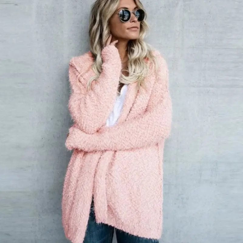 LOVEMI  Sweaters Pink / S Lovemi -  Fashion Hooded Cardigan Jacket Jacket Women