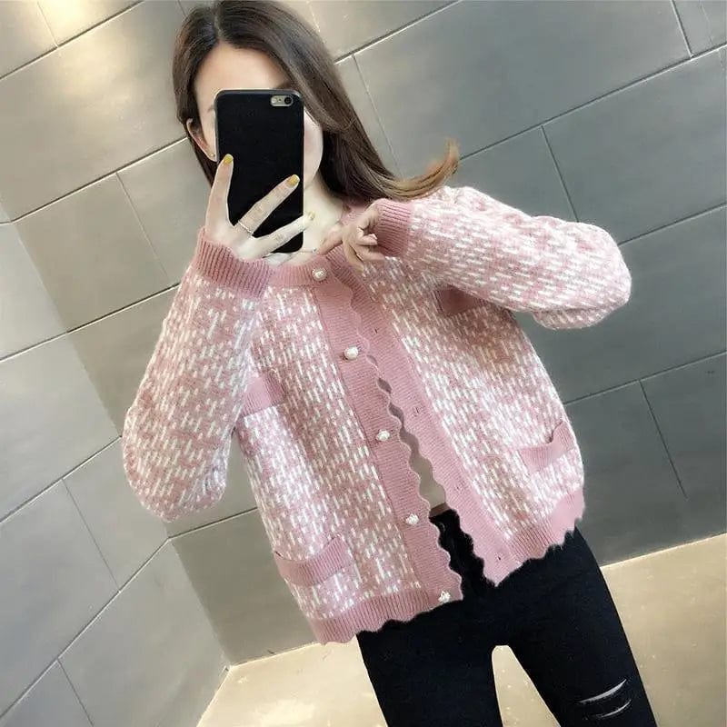 LOVEMI Sweaters Pink / S Lovemi -  Women's Small Fragrant Knit Sweater Coat