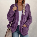 LOVEMI Sweaters Purple / S Lovemi -  Long-sleeved cardigan in a long-sleeved cardigan