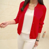 LOVEMI Sweaters Red / S Lovemi -  Knitted Cardigan Thin Blouse Short With Shawl