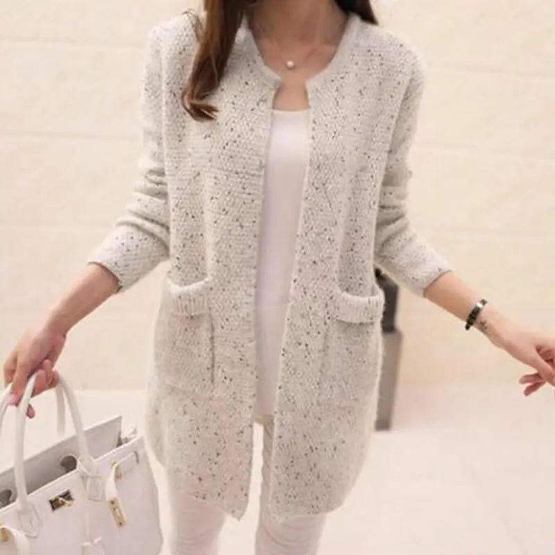 LOVEMI Sweaters Rice white / M Lovemi -  Sweater knit cardigan