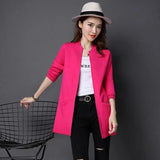 LOVEMI Sweaters Rose Red / One size Lovemi -  Knitted Women's Cardigan Was Thin Solid Color Sweater Coat