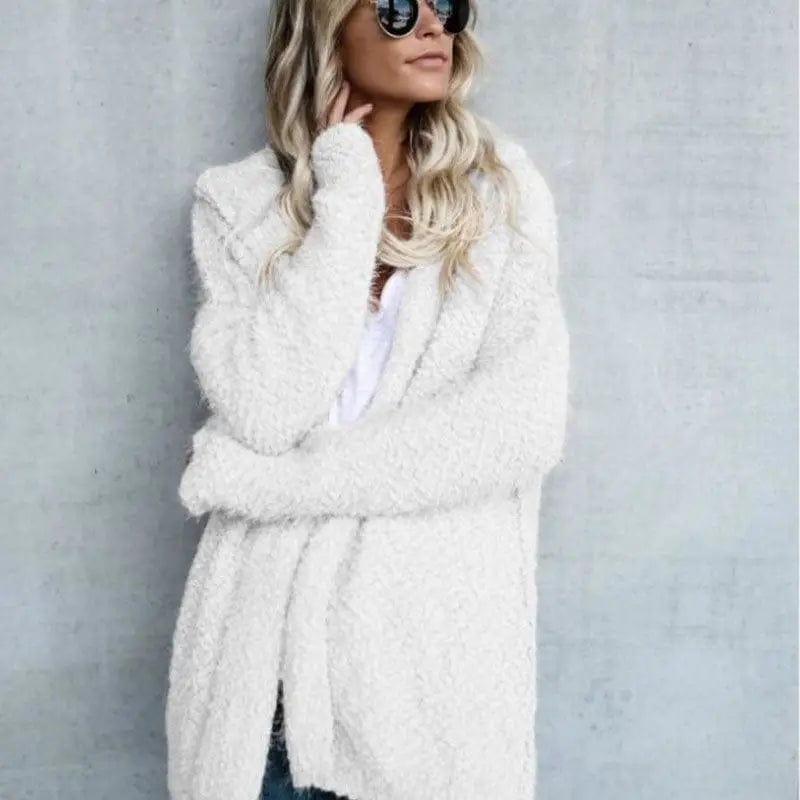 LOVEMI  Sweaters White / M Lovemi -  Fashion Hooded Cardigan Jacket Jacket Women