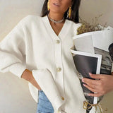 LOVEMI  Sweaters White / M Lovemi -  Simple atmosphere sweater coat