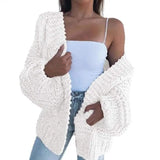 LOVEMI Sweaters White / S Lovemi -  Thick sweater cardigan