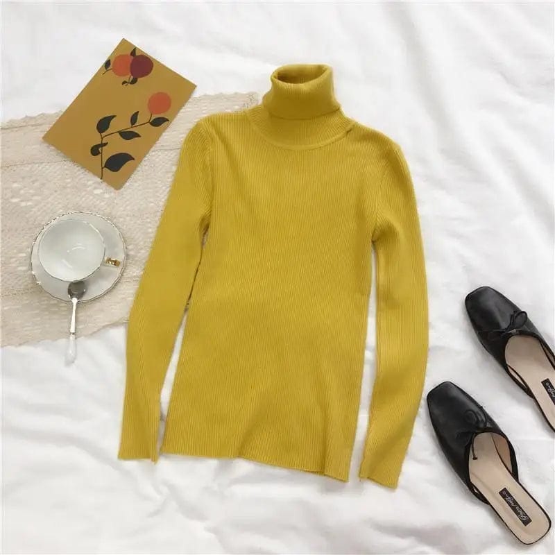 LOVEMI Sweaters Yellow Lovemi -  Women's turtleneck sweater