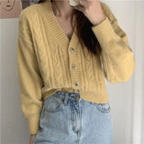 LOVEMI Sweaters Yellow / One size Lovemi -  French Thread Sweater Cardigan New Autumn