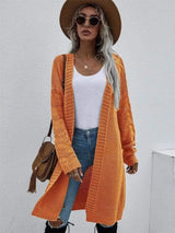 LOVEMI Sweaters Yellow / S Lovemi -  Long Cardigan Solid Color Women's Knitted Sweater