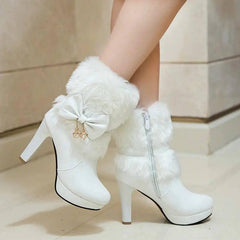 Sweet Princess Autumn And Winter Short Boots Snow Women-2