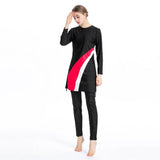 LOVEMI  Tankinis Blackred / S Lovemi -  Three-piece Color-blocking Slim Girl Conservative Swimsuit