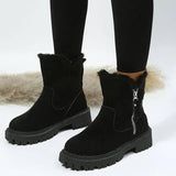 Thick Plush Snow Boots Women Faux Suede Non-slip Winter-8