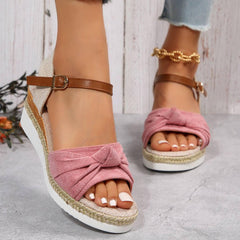 Thick-Soled Bow Sandals-2