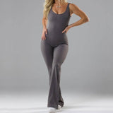 Tight Yoga Bodysuit Casual Hollow Seamless Sport clothing LOVEMI  XS Gray 