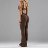 LOVEMI - Tight Yoga Bodysuit Casual Hollow Seamless