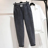 Jeans Woman High Waist Loose Plus Size Zipper Full Length Female Denim Harem Pants 4xl 5xl 6xl-10