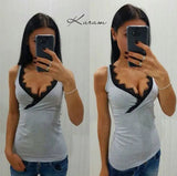 LOVEMI top Grey / S Lovemi -  Sleeveless Lace Stitching Women's Vest