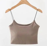 LOVEMI top Khaki / S Lovemi -  Small Sling Vest For Women''s Outer Wear And Summer Elastic