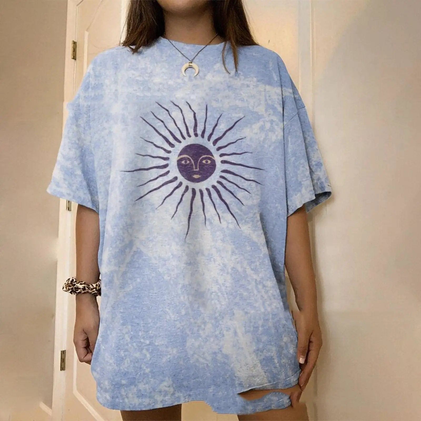 LOVEMI top Photo Color / 8 Style / S Lovemi -  Independent Station Plus Size Loose Tie-dye Printing