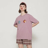 LOVEMI top Pink / M Lovemi -  Two little flowers vintage girl T-shirt