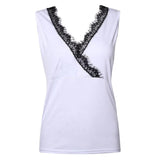 LOVEMI top White / S Lovemi -  Sleeveless Lace Stitching Women's Vest